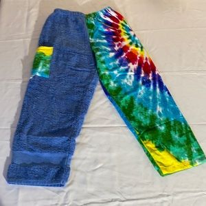 Kiki’s nation tie dye rainbow towel pants kikis Large